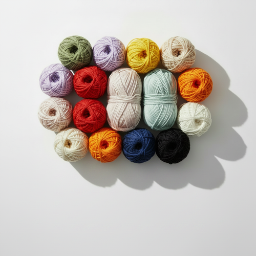 Variedad de colores de hilo natural para crochet - Balam